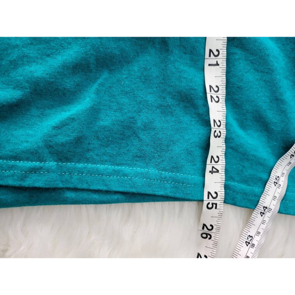 Cherished Girl Womens‎ T-Shirt Blue Short Sleeve Pray About It Crew Pullover S - Picture 4 of 5